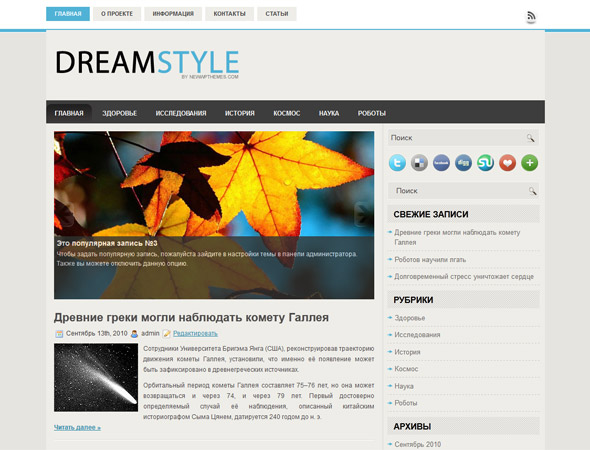 WordPress шаблон DreamStyle
